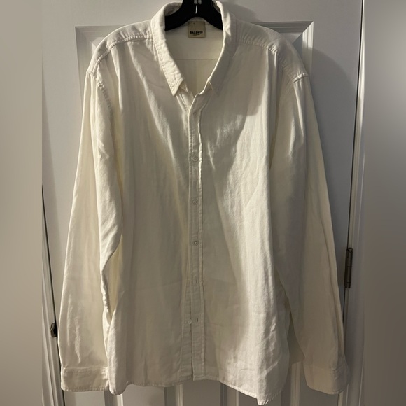 Baldwin Cream Casual Button Down Shirt - Picture 1 of 3
